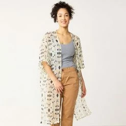 Women's Sonoma Goods For Life® Ikat Kimono Ivory Multi -Sonoma Goods For Life shop unnamed file 15505