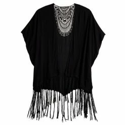 Women's Sonoma Goods For Life® Crochet Back Fringe Ruana Black -Sonoma Goods For Life shop unnamed file 15519