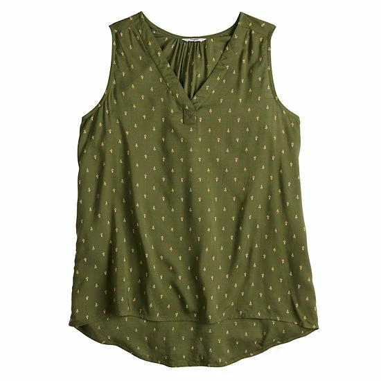 Women's Sonoma Goods For Life® V-Neck Tank Purple Floral 5 Women's Sonoma Goods For Life® V-Neck Tank Purple Floral - Image 3