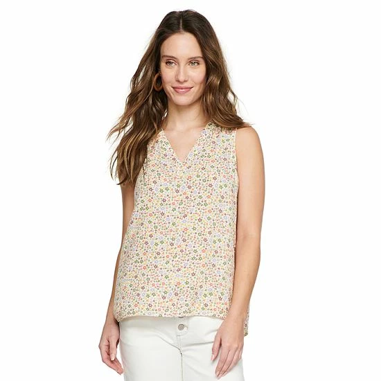 Women's Sonoma Goods For Life® V-Neck Tank Purple Floral 8 Women's Sonoma Goods For Life® V-Neck Tank Purple Floral - Image 6