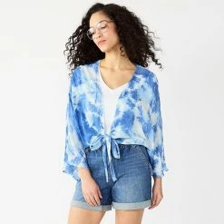 Women's Sonoma Goods For Life® Radial Tie-Dye Tie Front