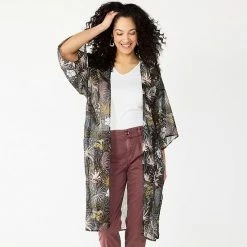 Women's Sonoma Goods For Life® Jungle Pattern Belted Kimono Black 7 Women's Sonoma Goods For Life® Jungle Pattern Belted Kimono Black -Sonoma Goods For Life shop unnamed file 15579