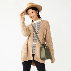 Women's Sonoma Goods For Life® Plush Cable Cardigan Black -Sonoma Goods For Life shop unnamed file 1558