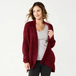 Women's Sonoma Goods For Life® Plush Cable Cardigan Black -Sonoma Goods For Life shop unnamed file 1560