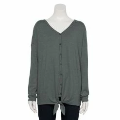 Maternity Sonoma Goods For Life® Knot-Hem Button-Front Nursing Top Black -Sonoma Goods For Life shop unnamed file 15612