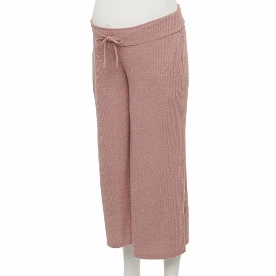 Maternity Sonoma Goods For Life® Under-the-Belly Hacci Crop Pants Chic Mauve 4 Maternity Sonoma Goods For Life® Under-the-Belly Hacci Crop Pants Chic Mauve - Image 2