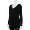 Maternity Sonoma Goods For Life® Lace Trim Sweater Black