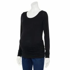 Maternity Sonoma Goods For Life® Essential Scoopneck Long Sleeve Tee Mystic Aqua -Sonoma Goods For Life shop unnamed file 15630