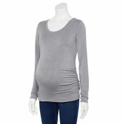 Maternity Sonoma Goods For Life® Essential Scoopneck Long Sleeve Tee Mystic Aqua -Sonoma Goods For Life shop unnamed file 15631
