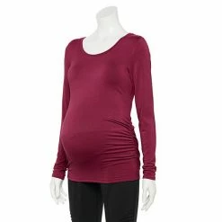 Maternity Sonoma Goods For Life® Essential Scoopneck Long Sleeve Tee Mystic Aqua -Sonoma Goods For Life shop unnamed file 15633