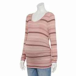Maternity Sonoma Goods For Life® Essential Scoopneck Long Sleeve Tee Mystic Aqua -Sonoma Goods For Life shop unnamed file 15634