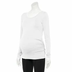 Maternity Sonoma Goods For Life® Essential Scoopneck Long Sleeve Tee Mystic Aqua -Sonoma Goods For Life shop unnamed file 15639