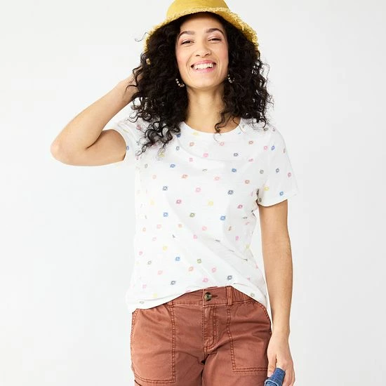 Women's Sonoma Goods For Life® Crewneck Tee Navy 10 Women's Sonoma Goods For Life® Crewneck Tee Navy - Image 8