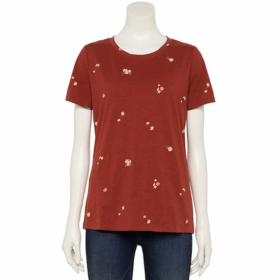 Women's Sonoma Goods For Life® Crewneck Tee Navy 16 Women's Sonoma Goods For Life® Crewneck Tee Navy - Image 14