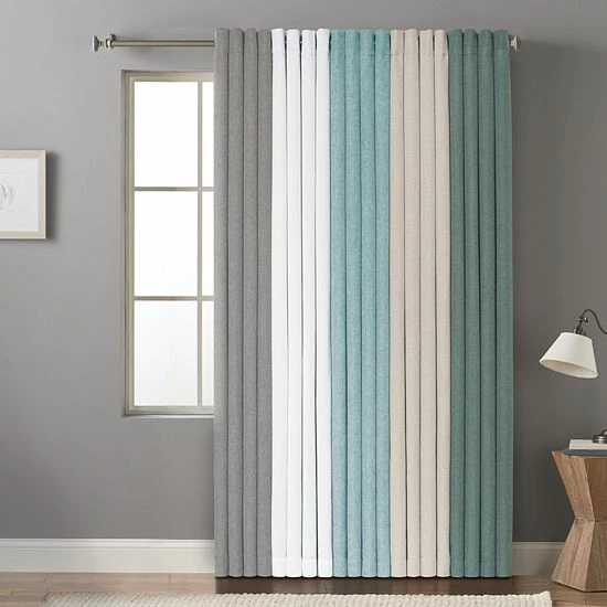Sonoma Goods For Life® 2-pack Dynasty Blackout Curtain Aqua 4 Sonoma Goods For Life® 2-pack Dynasty Blackout Curtain Aqua - Image 2