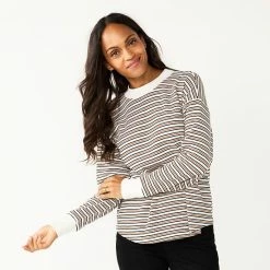 Women's Sonoma Goods For Life® Mockneck Waffle Top Light Olive Stripe 24 Women's Sonoma Goods For Life® Mockneck Waffle Top Light Olive Stripe -Sonoma Goods For Life shop unnamed file 1657