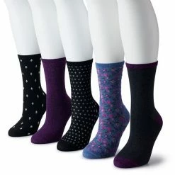Women's Sonoma Goods For Life® 5-Pack Geo Crew Socks Black -Sonoma Goods For Life shop unnamed file 1672