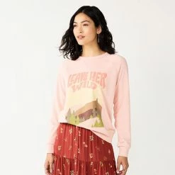 Women's Sonoma Goods For Life® Everyday Crewneck Sweatshirt Olive Stripe Sleeve -Sonoma Goods For Life shop unnamed file 1702