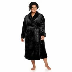 Plus Size Sonoma Goods For Life® Plush French Terry Long Robe Gray Buffalo Check -Sonoma Goods For Life shop unnamed file 1748