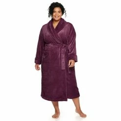 Plus Size Sonoma Goods For Life® Plush French Terry Long Robe Gray Buffalo Check -Sonoma Goods For Life shop unnamed file 1750