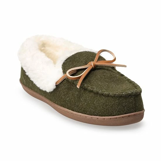 Sonoma Goods For Life® Women's Heathered Knit Moccasin Slippers Olive 5 Sonoma Goods For Life® Women's Heathered Knit Moccasin Slippers Olive - Image 3