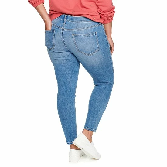 Plus Size Sonoma Goods For Life® Premium Mid-Rise Skinny Jeans Natalino 4 Plus Size Sonoma Goods For Life® Premium Mid-Rise Skinny Jeans Natalino - Image 2