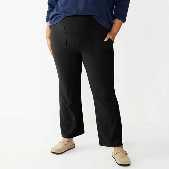 Plus Size Sonoma Goods For Life® High-Waisted Flare Leggings Violet 6 Plus Size Sonoma Goods For Life® High-Waisted Flare Leggings Violet - Image 4