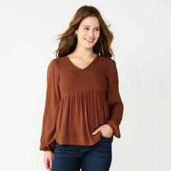 Women's Sonoma Goods For Life® Smocked Peasant Top Olive Mini Floral -Sonoma Goods For Life shop unnamed file 1953