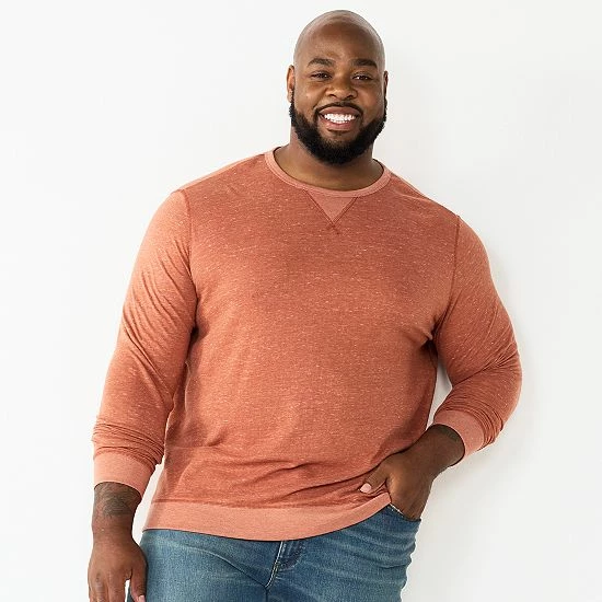 Big & Tall Sonoma Goods For Life® Super Soft Double Knit Crewneck Tee Olive 4 Big & Tall Sonoma Goods For Life® Super Soft Double Knit Crewneck Tee Olive - Image 2