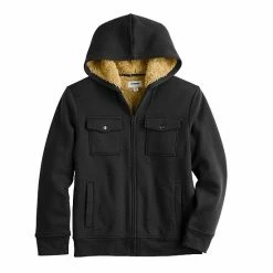 Boys 8-20 Sonoma Goods For Life® Zipper Sherpa Fleece Hoodie Jacket In Regular & Husky Blue -Sonoma Goods For Life shop unnamed file 2046