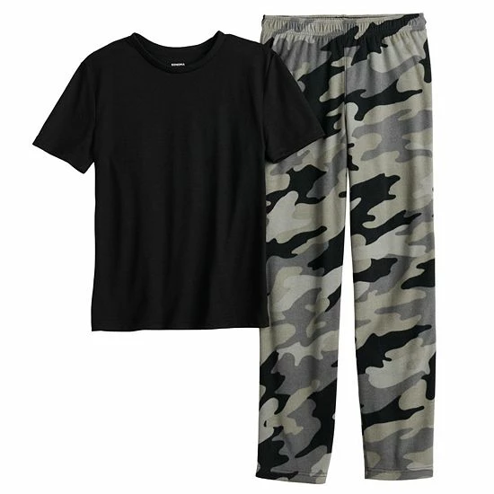 Boys 8-20 Sonoma Goods For Life® Tee & Microfleece Pants Pajama Set In Regular & Husky Red Plaid 10 Boys 8-20 Sonoma Goods For Life® Tee & Microfleece Pants Pajama Set In Regular & Husky Red Plaid - Image 8