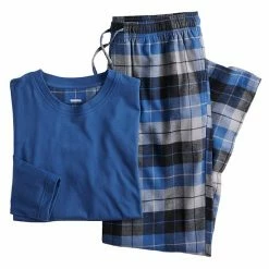 Men's Sonoma Goods For Life® Crewneck Tee & Flannel Pants Sleep Set Olive Cream -Sonoma Goods For Life shop unnamed file 2069