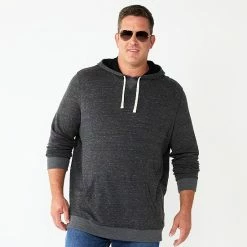 Men's Big & Tall Sonoma Goods For Life® Double Knit Hoodie Gray Stripe -Sonoma Goods For Life shop unnamed file 2124