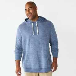 Men's Big & Tall Sonoma Goods For Life® Double Knit Hoodie Gray Stripe -Sonoma Goods For Life shop unnamed file 2126