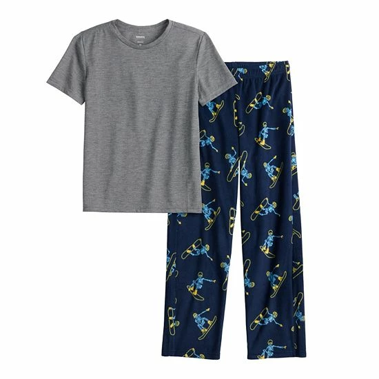 Boys 8-20 Sonoma Goods For Life® Tee & Microfleece Pants Pajama Set In Regular & Husky Red Plaid 19 Boys 8-20 Sonoma Goods For Life® Tee & Microfleece Pants Pajama Set In Regular & Husky Red Plaid - Image 17