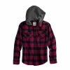 Boys 8-20 Sonoma Goods For Life® Plaid Flannel Hooded Button Up Top In Regular & Husky Blue -Sonoma Goods For Life shop unnamed file 2145