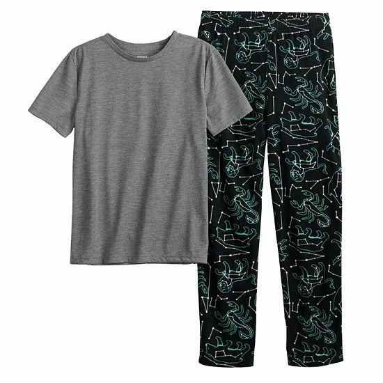 Boys 8-20 Sonoma Goods For Life® Tee & Microfleece Pants Pajama Set In Regular & Husky Red Plaid 21 Boys 8-20 Sonoma Goods For Life® Tee & Microfleece Pants Pajama Set In Regular & Husky Red Plaid - Image 19