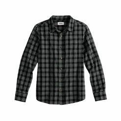 Boys 8-20 Sonoma Goods For Life® Plaid Button-Up Shirt In Regular & Husky Clean Plaid Orange -Sonoma Goods For Life shop unnamed file 2166