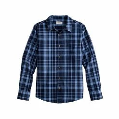 Boys 8-20 Sonoma Goods For Life® Plaid Button-Up Shirt In Regular & Husky Clean Plaid Orange -Sonoma Goods For Life shop unnamed file 2169