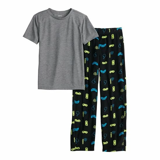 Boys 8-20 Sonoma Goods For Life® Tee & Microfleece Pants Pajama Set In Regular & Husky Red Plaid 22 Boys 8-20 Sonoma Goods For Life® Tee & Microfleece Pants Pajama Set In Regular & Husky Red Plaid - Image 20