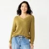 Women's Sonoma Goods For Life® Long Sleeve V-Neck Pullover Top Olive 2 Women's Sonoma Goods For Life® Long Sleeve V-Neck Pullover Top Olive -Sonoma Goods For Life shop unnamed file 218