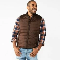 Men's Sonoma Goods For Life® Puffy Vest Green Beige Combo -Sonoma Goods For Life shop unnamed file 2304
