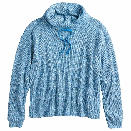 Women's Sonoma Goods For Life® Supersoft Waffle Cowlneck Top Sangria Pink 6 Women's Sonoma Goods For Life® Supersoft Waffle Cowlneck Top Sangria Pink - Image 4