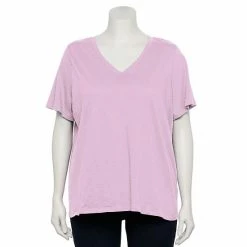 Plus Size Sonoma Goods For Life® Everyday V-Neck Tee Cobalt Blue -Sonoma Goods For Life shop unnamed file 2353