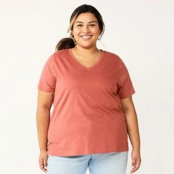 Plus Size Sonoma Goods For Life® Everyday V-Neck Tee Cobalt Blue -Sonoma Goods For Life shop unnamed file 2355