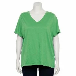 Plus Size Sonoma Goods For Life® Everyday V-Neck Tee Cobalt Blue -Sonoma Goods For Life shop unnamed file 2356