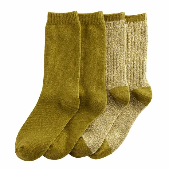 Sonoma Goods For Life® Basic Supercozy Crew Sock 2 Pack Pink 4 Sonoma Goods For Life® Basic Supercozy Crew Sock 2 Pack Pink - Image 2