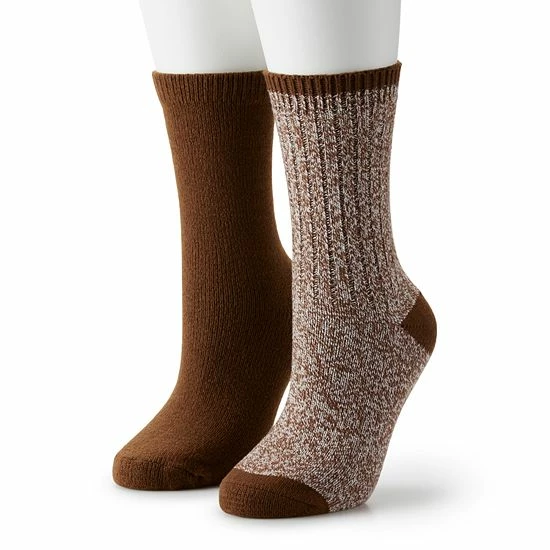 Sonoma Goods For Life® Basic Supercozy Crew Sock 2 Pack Pink 7 Sonoma Goods For Life® Basic Supercozy Crew Sock 2 Pack Pink - Image 5