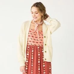 Women's Sonoma Goods For Life® Cropped Cardigan Gold -Sonoma Goods For Life shop unnamed file 2380