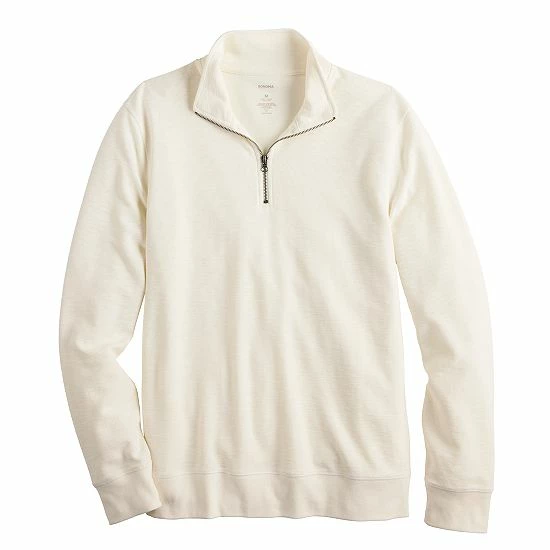 Men's Sonoma Goods For Life® Double-Knit Quarter-Zip Top Chili 4 Men's Sonoma Goods For Life® Double-Knit Quarter-Zip Top Chili - Image 2